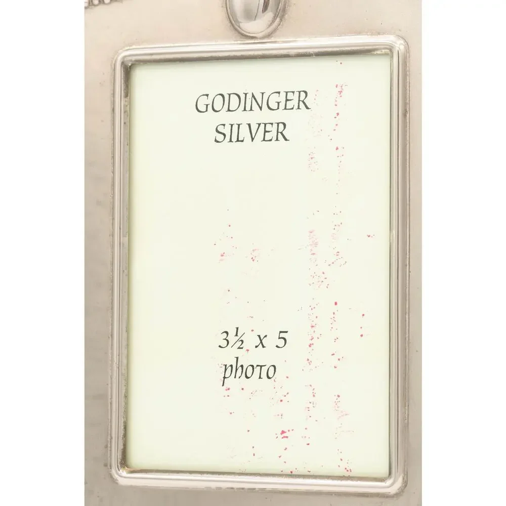 Vintage Godinger Silver Art Co Beaded Arch Picture Frame 3.5x5 Tabletop Decor
